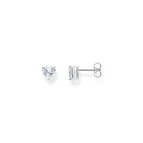 Thomas Sabo Love & Hearts Ohrstecker mit weissem Stein in Herzform Silber