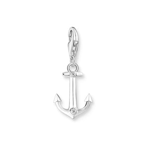 Thomas Sabo Mixed Charms Breloque Charm ancre en argent, ornée de pierres