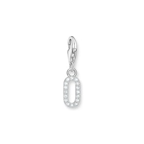 Thomas Sabo Number Charms Silver charm pendant number 0 with zirconia