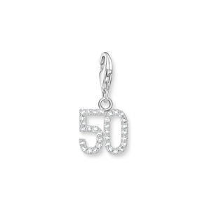Thomas Sabo Number Charms Silver charm pendant number 50 with zirconia