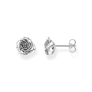 Thomas Sabo Ohrstecker Midnight Rose Silber