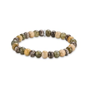 Thomas Sabo Rebel Basics Armband Labradorit und Crocodile Jasper 9 mm
