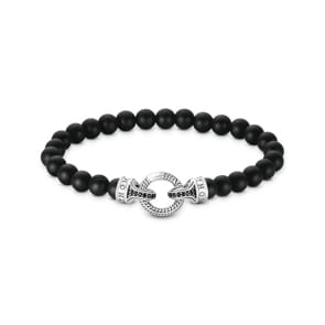 Thomas Sabo Rebel Basics Armband Obsidian-Beads Silber