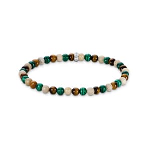 Thomas Sabo Rebel Basics Bead-Armband in Erd- und Grüntönen 5 mm