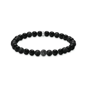 Thomas Sabo Rebel Basics Bead-Armband Obsidian schwarz