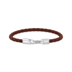 Thomas Sabo Rebel Basics Lederarmband in Braun Silber