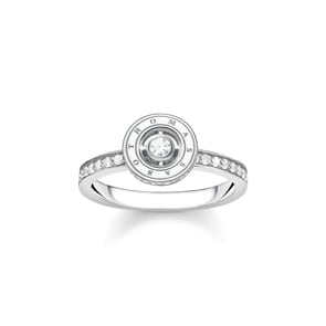 Thomas Sabo Ring Kreis mit weissen Steinen Pavé Silber