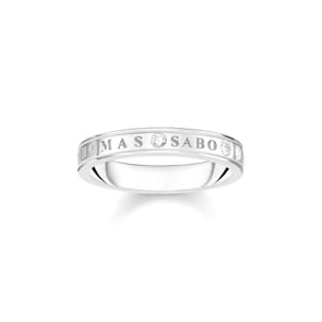 Thomas Sabo Ring mit weissen Steinen Silber