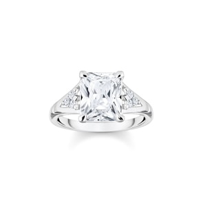 Thomas Sabo Ring weisser Stein silber
