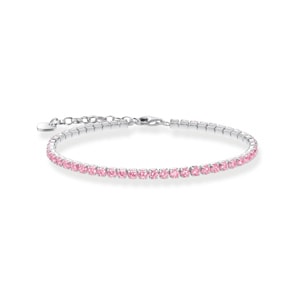 Thomas Sabo Sparkling Pink Silver tennis bracelet with pink zirconia