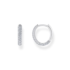 Thomas Sabo Sparkling White Creolen mit weissem Zirkonia-Pavé Silber
