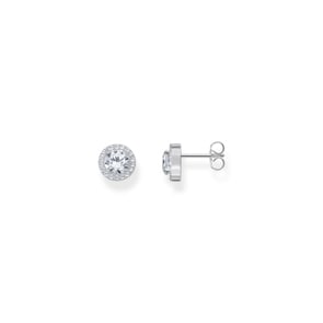 Thomas Sabo Sparkling White Halo-Ohrstecker mit weißem Stein im Brillantschliff Silber
