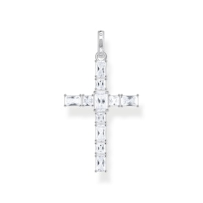 Thomas Sabo Sparkling White Kreuzanhänger mit weissen Steinen Silber