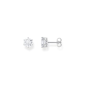 Thomas Sabo Sparkling White Ohrstecker mit grossem, weissem Stein Silber