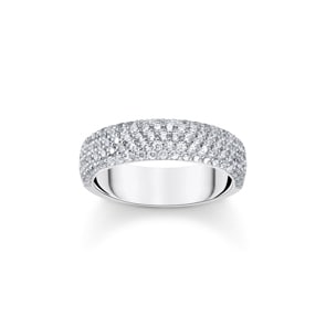 Thomas Sabo Sparkling White Ring mit weissem Zirkonia-Pavé Silber