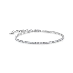Thomas Sabo Sparkling White Tennisarmband mit kleinen, weissen Steinen Silber