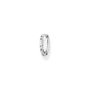 Thomas Sabo Sterling Charm Club Creole weisse Steine silber