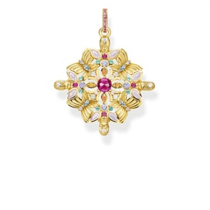 Thomas Sabo Sterling Silver Glam & Soul Anhänger Amulett Kaleidoskop Schmetterling Gold