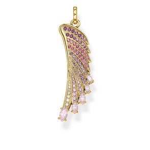 Thomas Sabo Sterling Silver Glam & Soul Anhänger Bunter Kolibri Flügel Gold