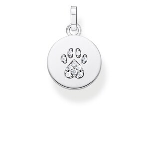 Thomas Sabo Sterling Silver Glam & Soul Anhänger Coin Pfote Katze Silber
