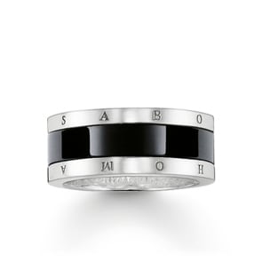 Thomas Sabo Sterling Silver Glam & Soul Bandring Classic Schwarzes Keramik