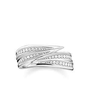 Thomas Sabo Sterling Silver Glam & Soul Bague Feuilles Argent