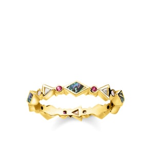 Thomas Sabo Sterling Silver Glam & Soul Bague pour Femmes Pierres Multicolores