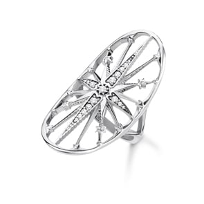 Thomas Sabo Sterling Silver Glam & Soul Bague pour Femmes Royalty Étoile Argent
