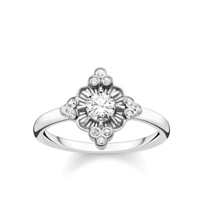 Thomas Sabo Sterling Silver Glam & Soul Damenring Royalty Weiss
