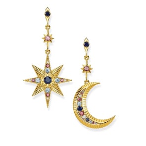 Thomas Sabo Sterling Silver Glam & Soul Boucles d'oreilles Royalty Étoile & Lune