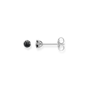 Thomas Sabo Sterling Silver Glam & Soul Ohrstecker Schwarzer Stein