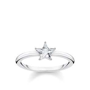 Thomas Sabo Sterling Silver Glam & Soul Ring Funkelnder Stern Silber