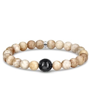 Thomas Sabo Sterling Silver Rebel at Heart Bracelet Beige