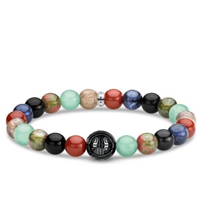 Thomas Sabo Sterling Silver Rebel at Heart Bracelet Multicolore