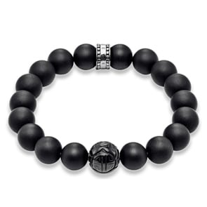 Thomas Sabo Sterling Silver Rebel at Heart Armband Obsidian