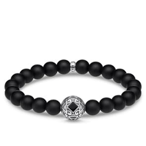 Thomas Sabo Sterling Silver Rebel at Heart Bracelet Ornement Noir