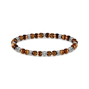 Thomas Sabo Sterling Silver Rebel at Heart Bracelet Talisman oeil-de-tigre