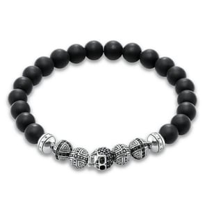 Thomas Sabo Sterling Silver Rebel at Heart Armband Totenkopf