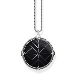 Thomas Sabo Sterling Silver Rebel at Heart Kette Vintage Coin schwarz
