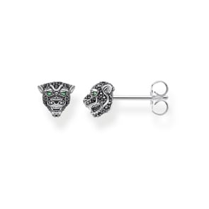 Thomas Sabo Sterling Silver Rebel at Heart Ohrstecker Black Cat