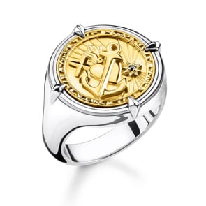 Thomas Sabo Sterling Silver Rebel at Heart Ring Glaube, Liebe, Hoffnung