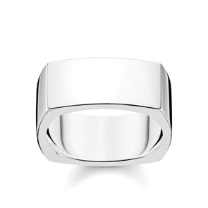 Thomas Sabo Sterling Silver Rebel at Heart Ring Viereckig Silber