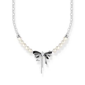 Thomas Sabo True Romance Schleifen-Kette mit Perlen Lovely Romance Silber