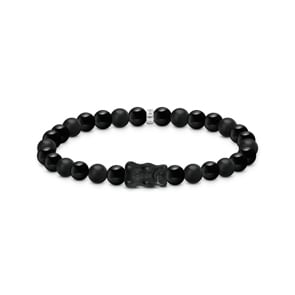 Thomas Sabo x HARIBO Bead-Armband mit schwarzem Goldbären Silber