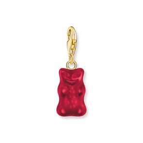 Thomas Sabo x HARIBO Charm-Goldbären-Anhänger in Rot vergoldet