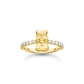 Thomas Sabo x HARIBO Ring mit Goldbär und Steinen vergoldet