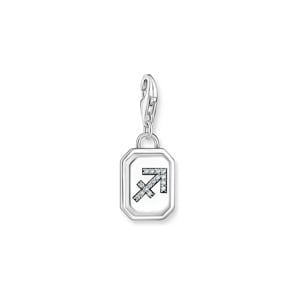 Thomas Sabo Zodiac Charms Charm-Anhänger Sternzeichen Schütze mit weissen Steinen Silber
