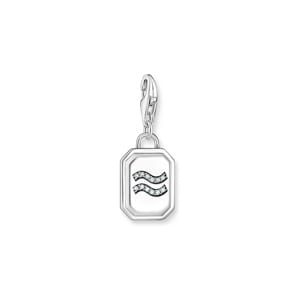 Thomas Sabo Zodiac Charms Charm-Anhänger Sternzeichen Wassermann mit weissen Steinen Silber