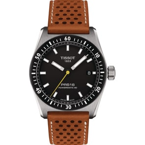 Tissot PR516 Powermatic 80 Schwarz / Hellbraun