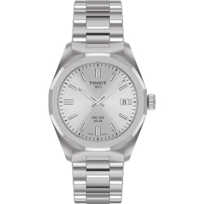 Tissot PRC 100 Solar Quartz 34mm Silbrig